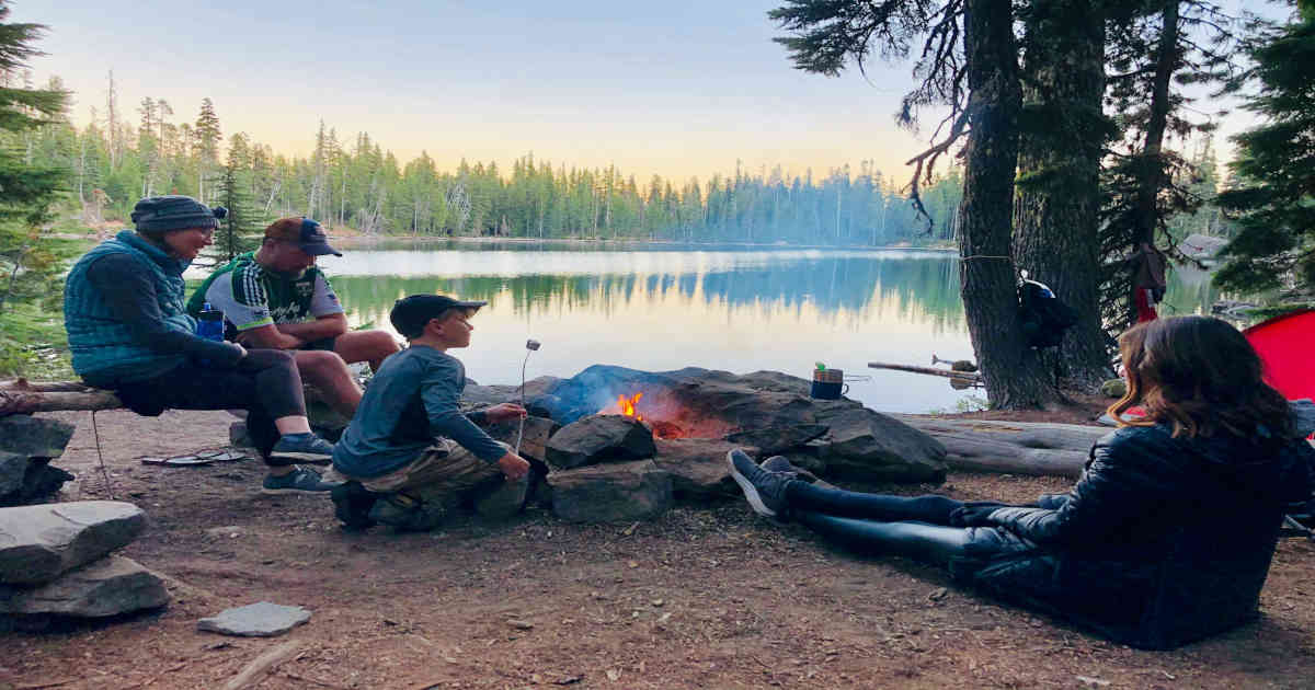 children camping